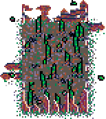 Fourth fennel patch famished by critters, just partially covered by neighbouring tree in middle forest clearing, above the 'New Gardens' info box in Spring Garden