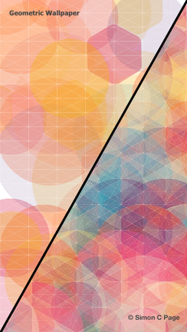 Geometric Wallpaper overlapping Simon C Page’s work for comparison