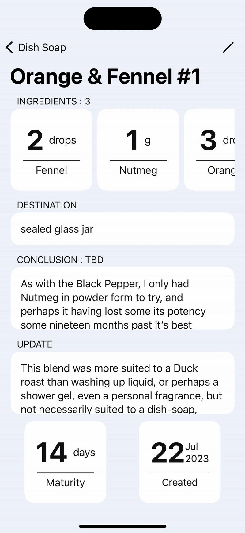 Typographical efficientcy allows for quick-glance information absorbtion