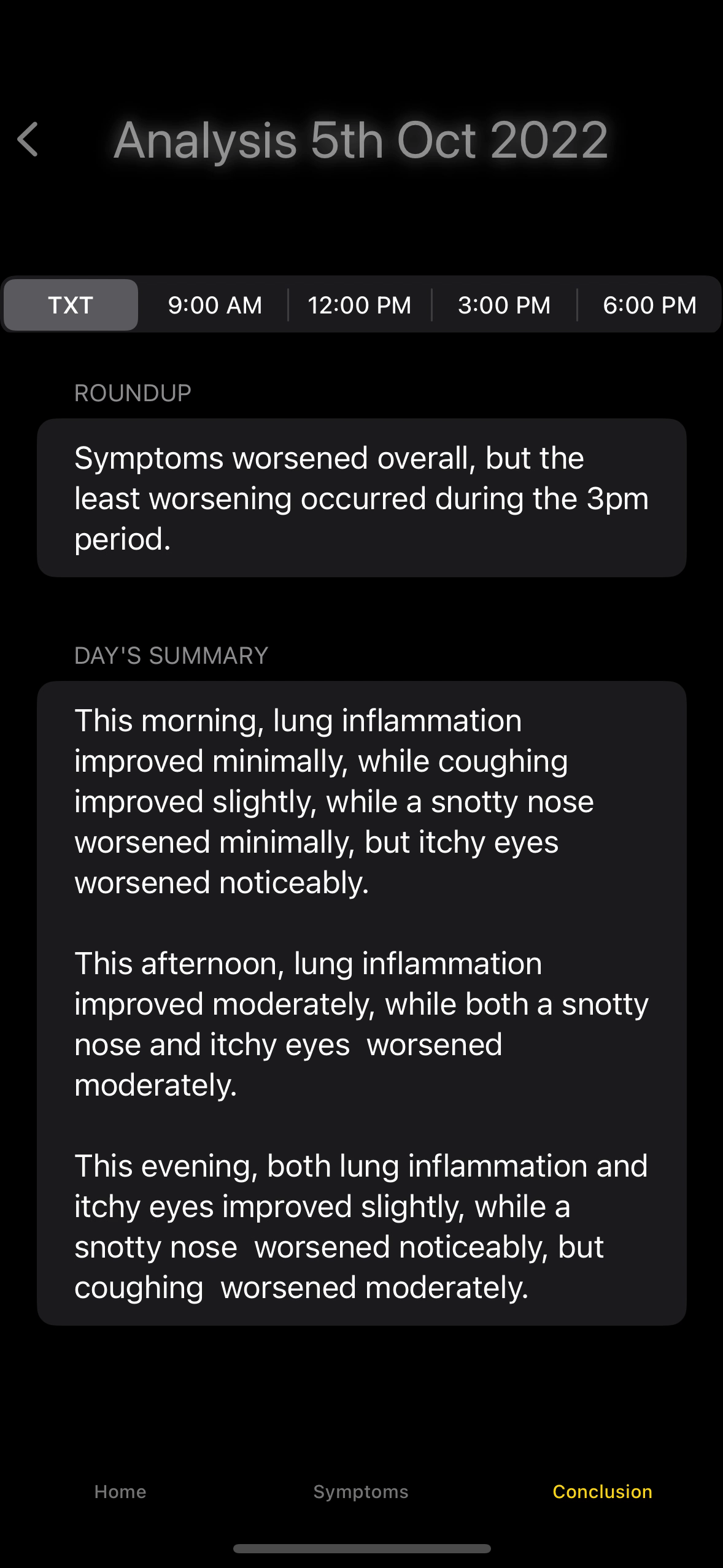 Read the summary or see the visual reveal the response to the medication
