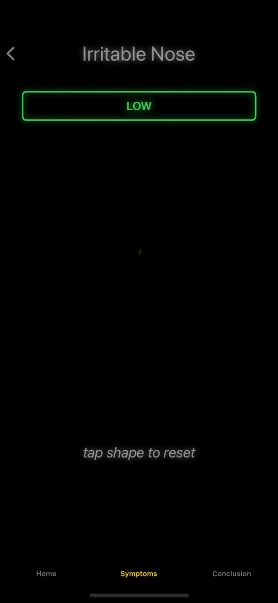 Demonstrate hypotrochoid use to record symptom severity