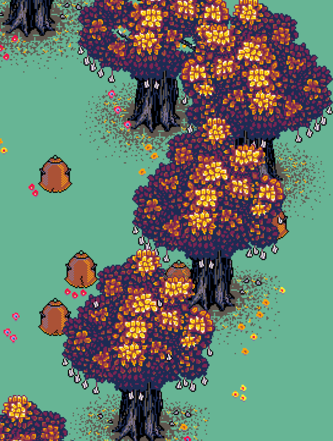 Poster graphic for Fowling Up My Lawn on a phone orientated to portrait (dark mode)