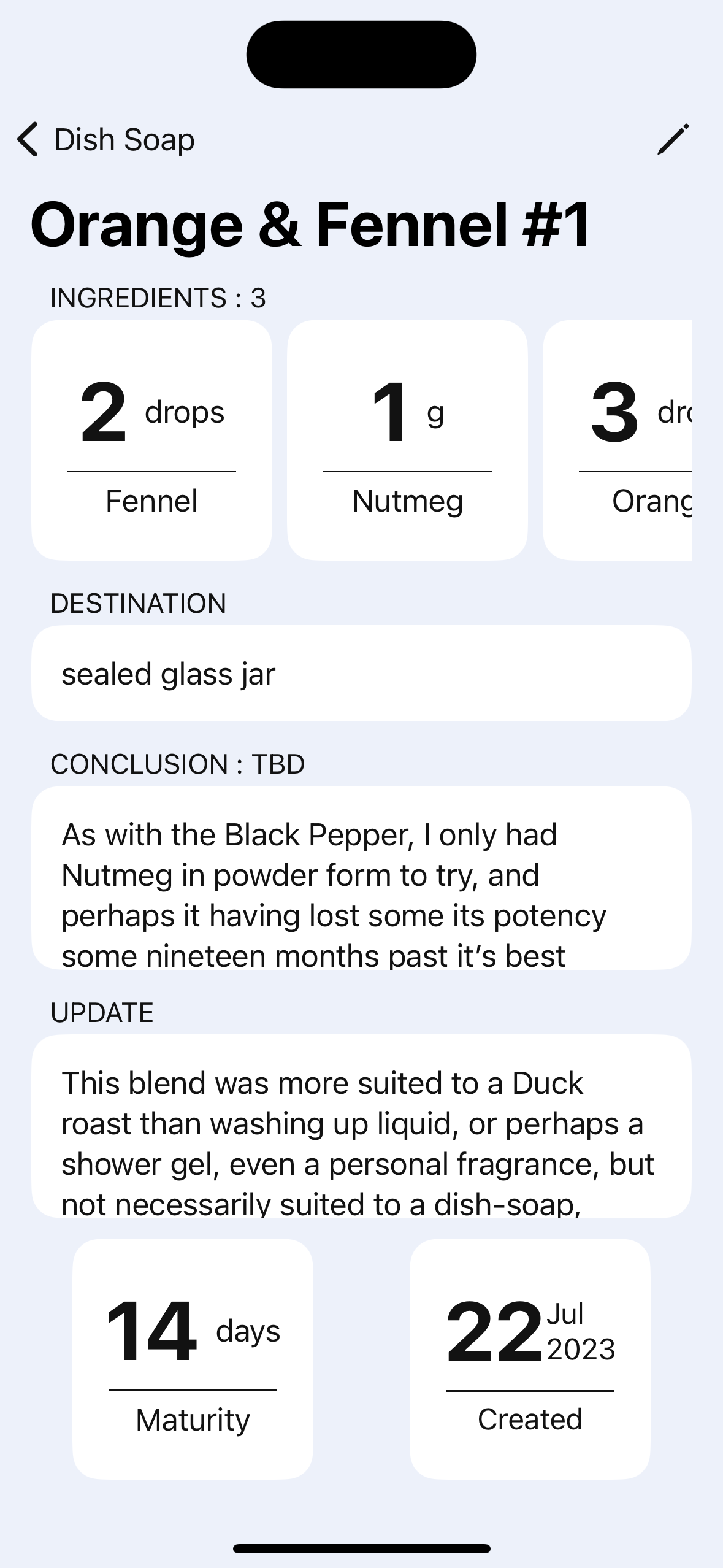 Poster graphic for Parfum app on a desktop computer